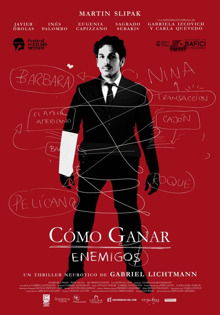Este sábado en el ciclo ¡Aguante el cine! de la Televisión Pública, se exhibirá la película de Gabriel Lichtman “Como ganar enemigos”. Su protagonista Martín Slipak será el encargado de presentarla.