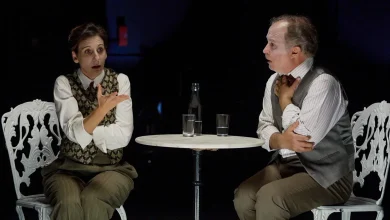 Malena Alterio y Luis Bermejo actuando en escenario